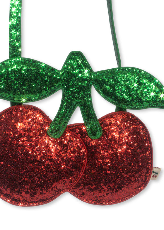 Sac porte-monnaie enfant cerise pailleté Konges Slojd – Ma Biche concept store