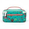 Sac repas isotherme Disco Roar Hello Hossy turquoise avec motifs DJ et poignée rose