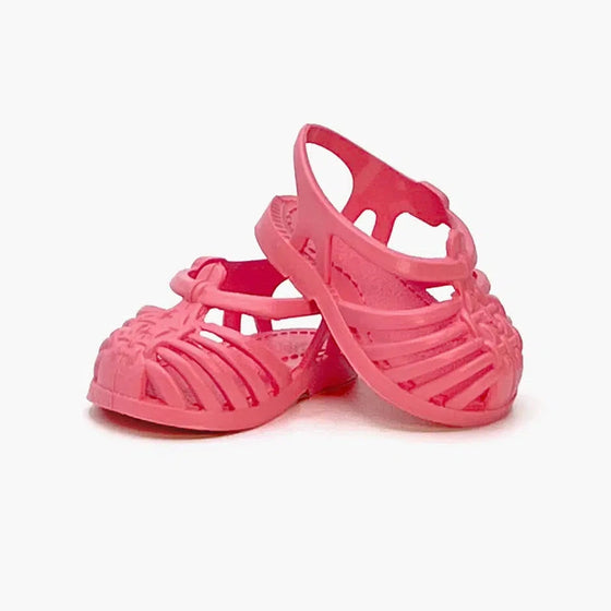 Sandales de plage rose bonbon pour poupée 34 cm – chaussures d'été compatibles Minikane.