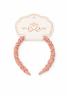 Serre-tête fille rose argile en tissu froncé Mrs Ertha