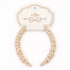 Serre-tête fille à carreaux beige caramel Mrs Ertha