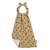 Serviette de cantine personnalisable en gaze de coton beige à motifs cœurs Atelier Wagram
