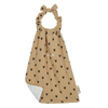 Serviette de cantine personnalisable en gaze de coton beige à motifs cœurs Atelier Wagram