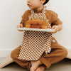 Serviette de cantine en gaze de coton motif damier - Atelier Wagram