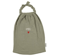  Serviette de cantine en gaze de coton olive - Atelier Wagram