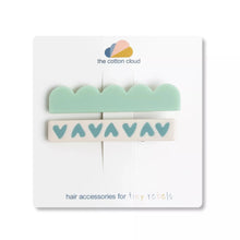  Set de 2 barrettes Aqua The Cotton Cloud avec formes ludiques pour enfants