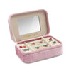 Coffret bijoux enfant Konges Slojd boîte rose ouverte avec bijoux fantaisie