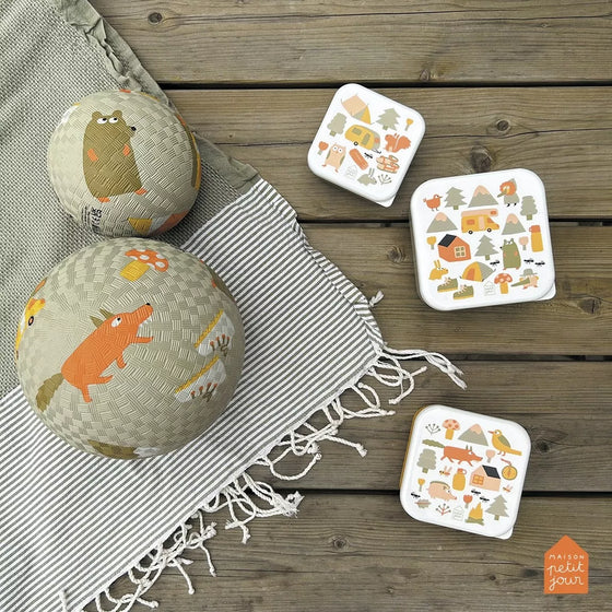 Boîte à goûter enfant motif nature et animaux Petit Jour Paris