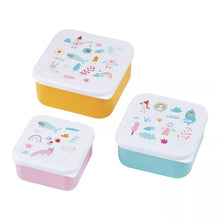 Set de 3 boîtes à goûter enfants La Banquise Petit Jour Paris – boîtes lunch colorées et empilables