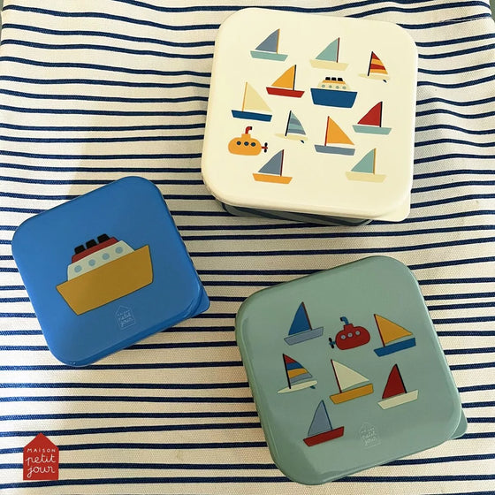 Set 3 boîtes goûter Les Bateaux Petit Jour Paris - concept store Ma Biche