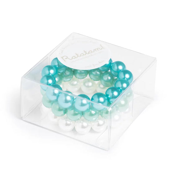 Set de 3 bracelets en perles bleu, Ratatam.