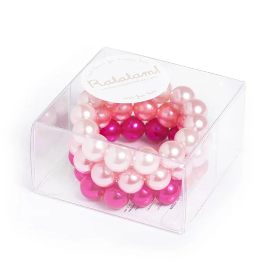 Set de 3 bracelets en perles rose Ratatam.