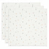 Lot de 3 langes en gaze de coton 70x70 cm Jollein motif Jungle Jambo – doux et respirants pour bébé