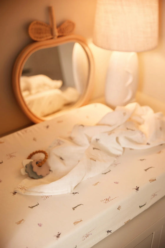 Lot de 3 langes en gaze de coton 70x70 cm Jollein motif Jungle Jambo – doux et respirants pour bébé