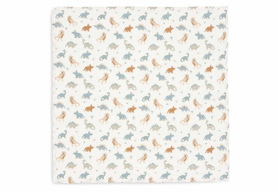 Lot de 3 langes en gaze de coton 70x70 cm Jollein motif Roarsome dinosaures – doux et pratiques pour bébé