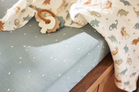 Lot de 3 langes en gaze de coton 70x70 cm Jollein motif Roarsome dinosaures – doux et pratiques pour bébé