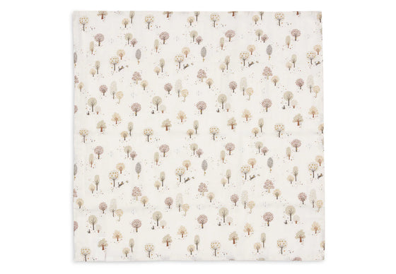 Lot de 3 langes en gaze de coton 70x70 cm Jollein motif Tiny Park – doux et pratiques pour bébé