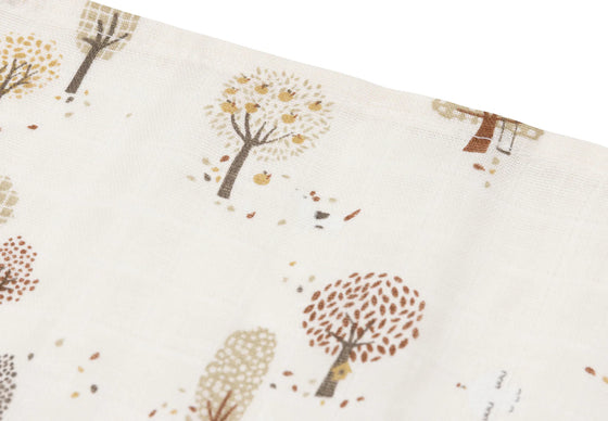Lot de 3 langes en gaze de coton 70x70 cm Jollein motif Tiny Park – doux et pratiques pour bébé