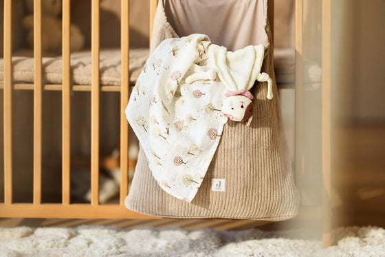 Lot de 3 langes en gaze de coton 70x70 cm Jollein motif Tiny Park – doux et pratiques pour bébé