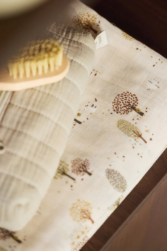 Lot de 3 langes en gaze de coton 70x70 cm Jollein motif Tiny Park – doux et pratiques pour bébé
