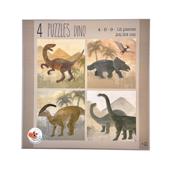 Set 4 puzzles évolutifs dinosaures Egmont Toys – jeu éducatif enfant dès 2 ans