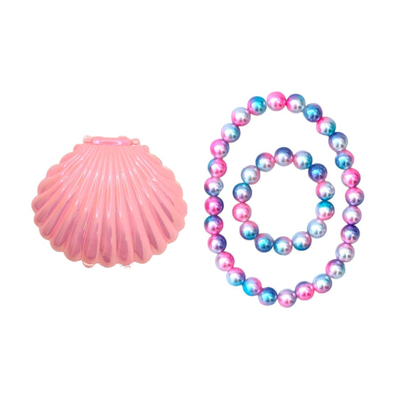 Set coquillage bijoux en perles - Rose - Ratatam