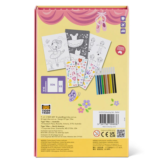 Set de coloriage ballet danseuse Tiger Tribe kit créatif enfants
