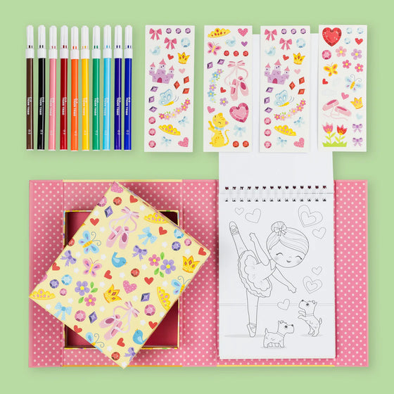 Set de coloriage ballet danseuse Tiger Tribe kit créatif enfants