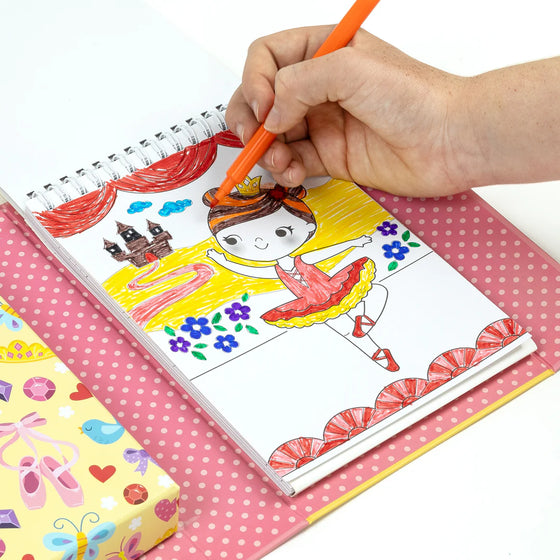 Set de coloriage ballet danseuse Tiger Tribe kit créatif enfants