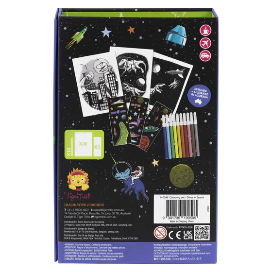 Set de coloriage Dinos dans l’Espace Tiger Tribe pour enfants – Ma Biche concept store