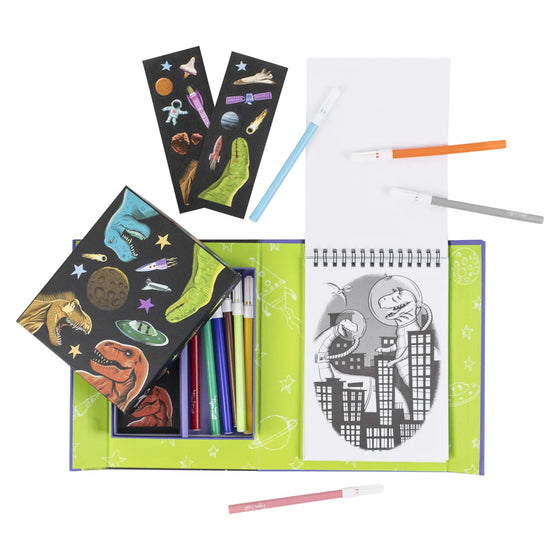 Set de coloriage Dinos dans l’Espace Tiger Tribe pour enfants – Ma Biche concept store