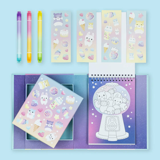 Set de coloriage pastel Kawaii Café Tiger Tribe pour enfants – Ma Biche concept store