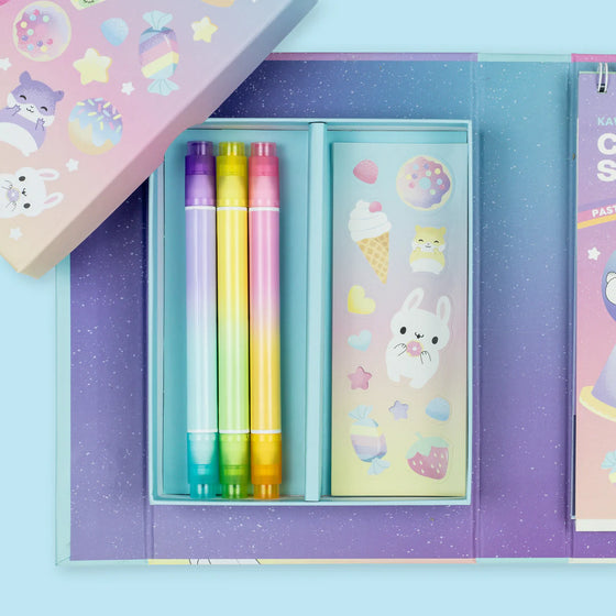 Set de coloriage pastel Kawaii Café Tiger Tribe pour enfants – Ma Biche concept store