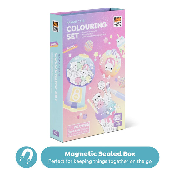 Set de coloriage pastel Kawaii Café Tiger Tribe pour enfants – Ma Biche concept store