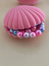 Set coquillage bracelet et collier en perles rose et bleu, Ratatam.
