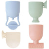 Set de jouets de bain en silicone Mushie 4 pièces pastel pour bébé