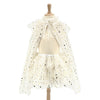 Set déguisement Loane ivoire enfant Labay – cape et tutu étoilés pour princesse ou fée