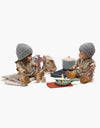 Set dînette en silicone pour enfant – jouet imitation cuisine Minikane.