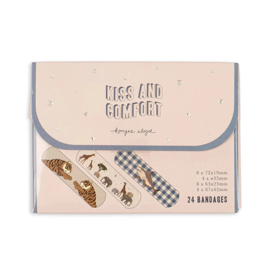 Coffret de 24 pansements enfants Kiss and Comfort bleu Konges Slojd