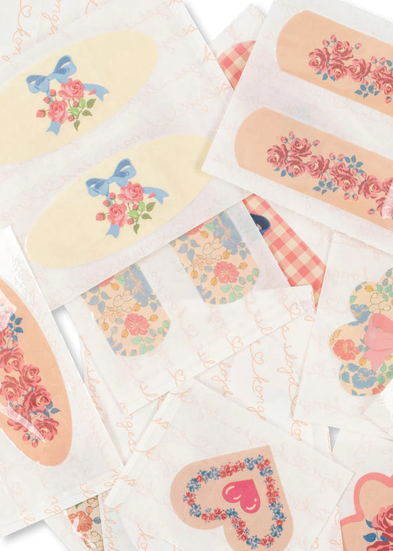 Set de 24 pansements enfants fleuris Konges Sløjd Kiss and Comfort Pink