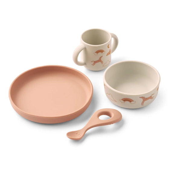 Set repas silicone Vivi Dream écru Liewood.