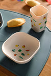 Set repas bébé Tiny Bits Wasabi The Cotton Cloud avec assiette, bol, gobelet et cuillère