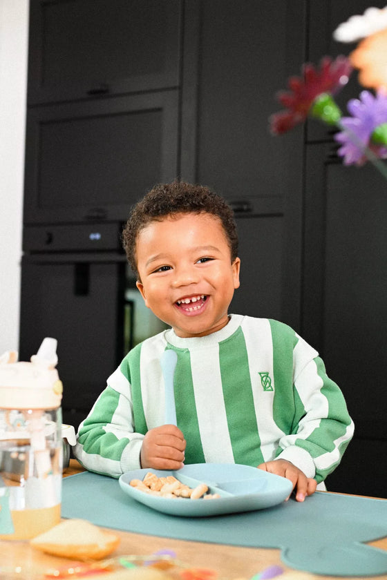Set repas bébé Tiny Bits Wasabi The Cotton Cloud avec assiette, bol, gobelet et cuillère