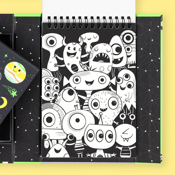 Set de coloriage fluorescent Outer Space Tiger Tribe pour enfants – Ma Biche concept store