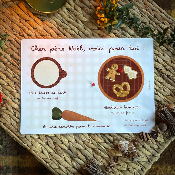 Set de table Père Noël Vichy Papier Poetic
