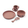 Set de vaisselle en silicone Vivi - Horses / Dark Rosetta - Liewood