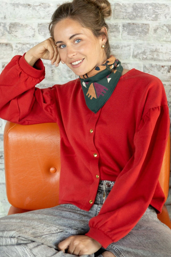 Petit foulard Manika Rajah Forest Apaches Collections – accessoire en coton pour enfants et adultes