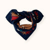 Petit foulard Manika Rajah Navy Apaches Collections – accessoire en coton pour enfants et adultes