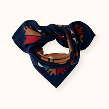  Petit foulard Manika Rajah Navy Apaches Collections – accessoire en coton pour enfants et adultes