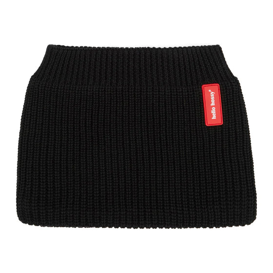 Snood enfant Hello Hossy Cocoon Blacky noir tricoté avec doublure douce blanche